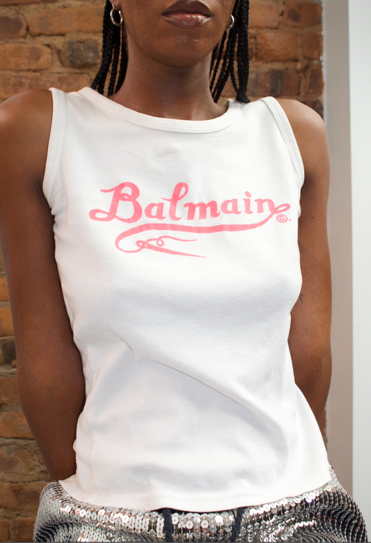 Balmain SS 2000 Logo Tank
