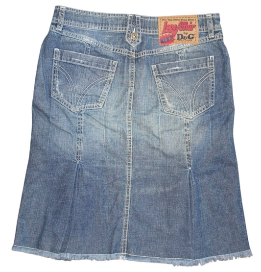 Dolce and Gabbana Denim Midi Skirt
